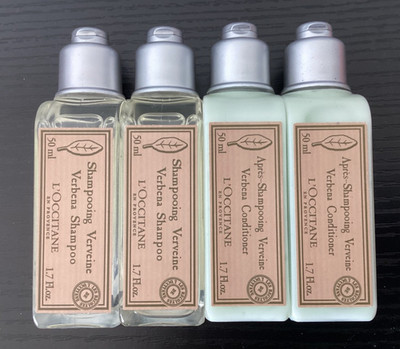 4 L'Occitane En Provence Verbena 2 Shampoo + 2-Conditioner 1.7 oz / EA
