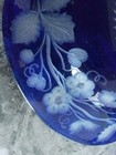 7 Pairpoint Glass ? Cobalt Blue Cut To Clear Strawberries Leaves & Vines — photo 8