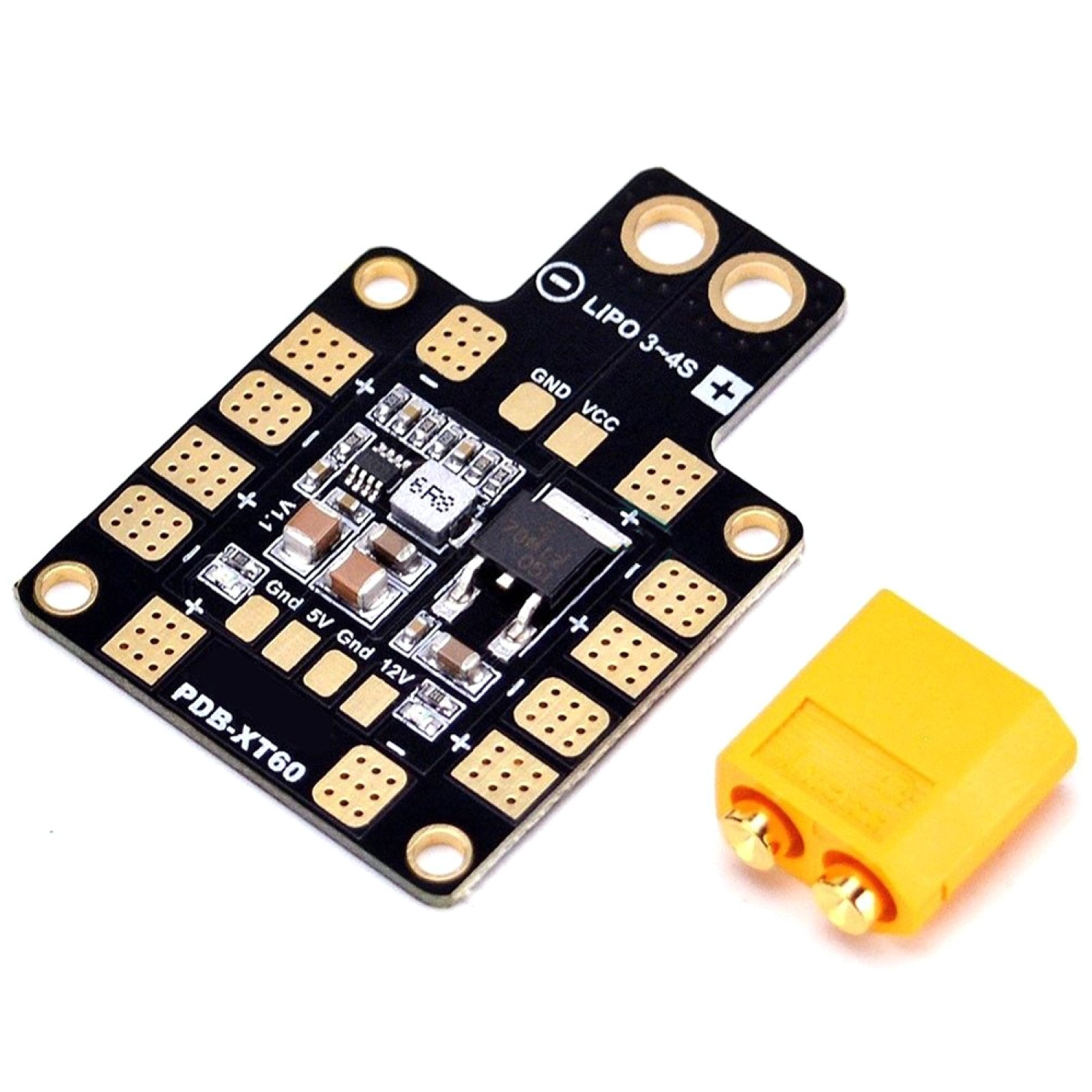 PDB XT60 With Dual BEC 5V/12V Power Distribution Board Module For FPV Drone RC