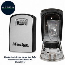 Master Lock Extra Large Key Safe Wall Mounted Outdoor XL Black Silver Design