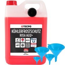 5L TECPO K&Uuml;HLERFROSTSCHUTZ ROT ROSA G12+ bis -40&deg;C K&Uuml;HLMITTEL + TRICHTER-SET