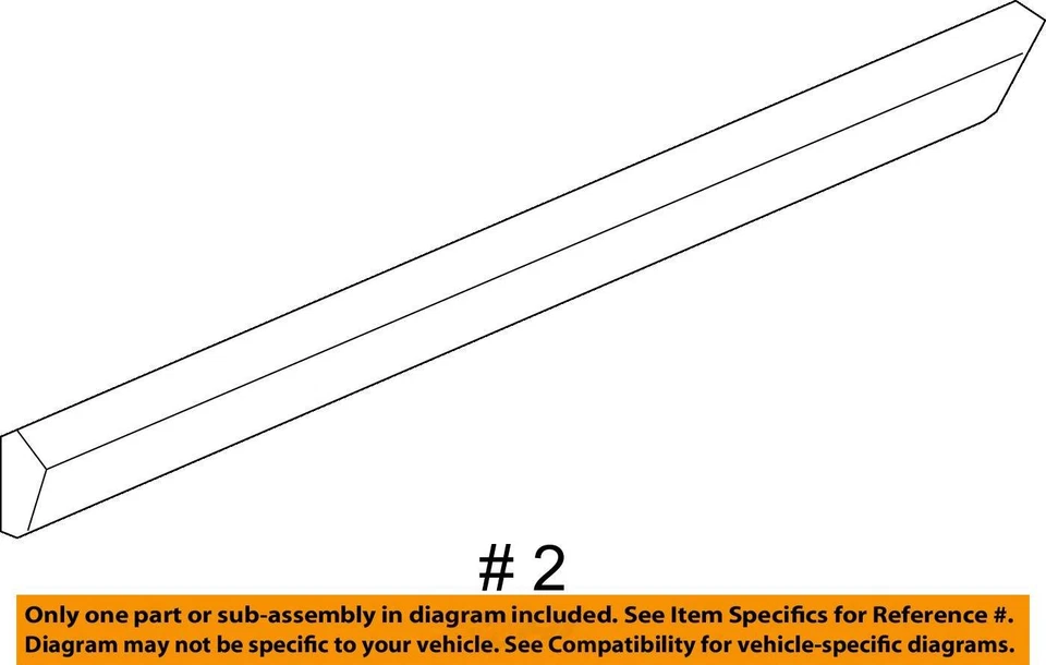FITS 2008 CHEVROLET COBALT MOLDING ASM RR S/D CTR *BL 15932014 -  NEW OEM - Image 3 of 3