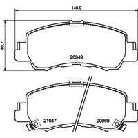 Hella BremsbelÄGe Vorne Passend FüR Mitsubishi Eclipse | 8DB 355 040-521