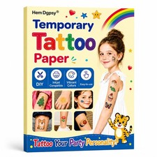Hem Dgpsy Temporary Tattoo Paper 8.5" x 11", 12 Sheets for Inkjet Printer