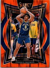 2024-25 Panini Select #80 Enrique Freeman Orange Tectonic Prizm