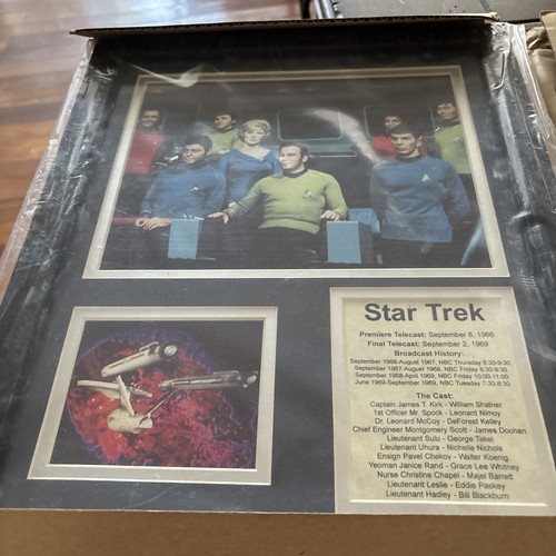 Star Trek Original Series 11 x 14 Matted Framed Cast Enterprise Telecast ST:TOS - Picture 2 of 7