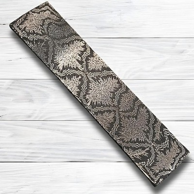 Damascus Mosaic Steel Spiro Feather Billet Hand Forged Bar Material DF070, Damas