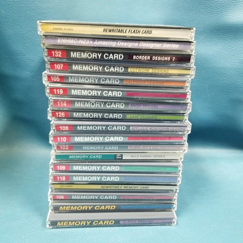 18 Lot VTG 90s Janome Embroidery Sewing Machine Memory Card Designs