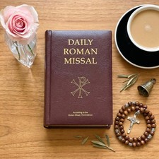 Daily Roman Missal Third Edition Burgundy Leather Catholic Mass Book
