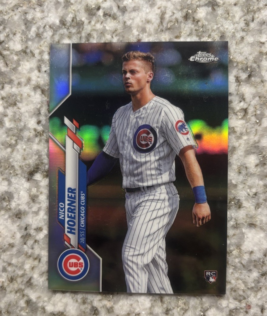 Nico Hoerner 2020 Topps Chrome IMAGE VARIATION SP REFRACTOR ROOKIE CUBS #161