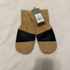 Goodfellow Men's M/L Genuine Suede Leather Beige Tan Tech Touch Lined Mittens