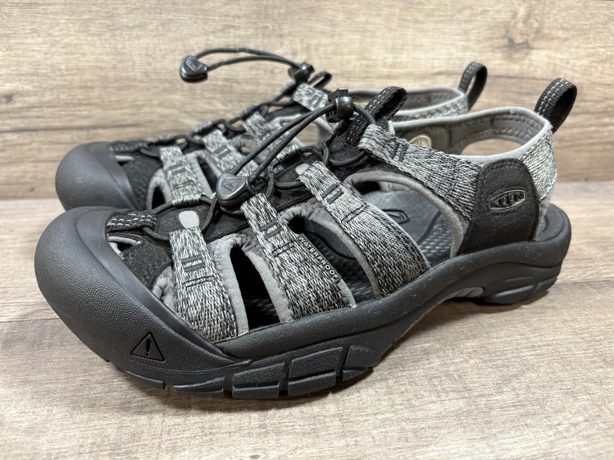 Keen Newport H2 Waterproof Sport Sandals Hiking Black Gray Mens
