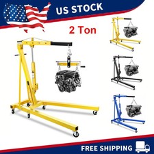 2 Ton 4400lbs Hydraulic Garage Engine Hoist Folding Cherry Picker Lift Jack