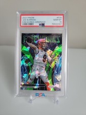 2021 Panini Prizm Joe Burrow Fireworks Green Cracked Ice Prizm GEM-MT PSA 10