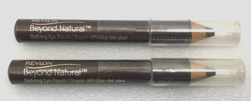 (2) REVLON BEYOND NATURAL Defining Eye Pencil - 10 DARK BROWN **SOLD AS-IS