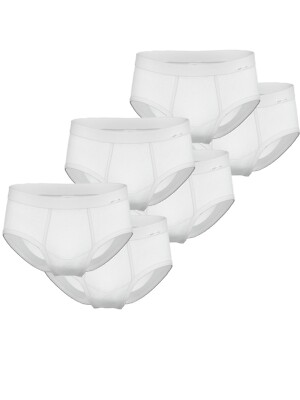 Ammann Doppelpack 280253 6er Pack Herren Slip mit Eingriff in Weiss