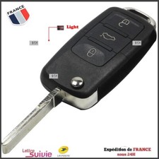 Coque Clé pour Volkswagen 3 boutons Vw Polo Golf Beetle Jetta Passat Bora
