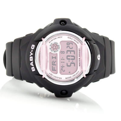 Casio Women's Watch Baby-G World-Time Digital Dial Black Resin