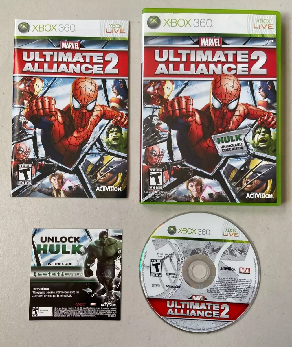 Marvel Ultimate Alliance 2 (Microsoft Xbox 360, 2009) for sale