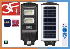 FARO LED CON PANNELLO A ENERGIA SOLARE CREPUSCOLARE 100W LAMPIONE STRADALE