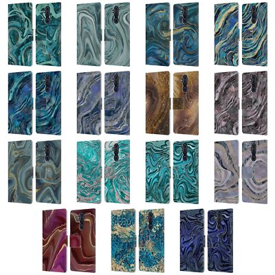 OFFICIAL LEBENSART GEO LIQUID MARBLE LEATHER BOOK WALLET CASE FOR NOKIA PHONES