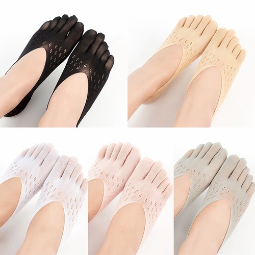Womens Invisible Orthopedic Compression Socks Toe Socks Ultra Low Cut Lace So ❥ - Picture 6 of 16