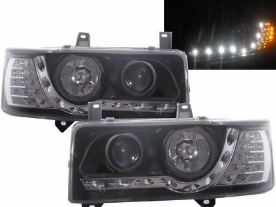 Caravelle T4 90-03 Projector LED R8Look Headlight Black V1 for VW Volkswagen LHD