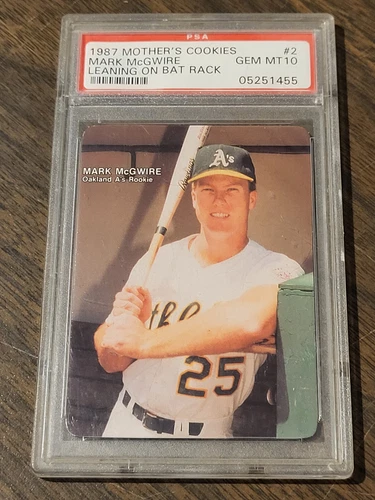 1987 Mother's Cookies Mark McGwire (Leaning on Rack) - PSA 10 Gem Mint #05251455