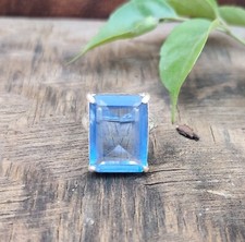Beautiful Blue Topaz Gemstone Ring 925 Sterling Silver Promise Gift Lovely Ring