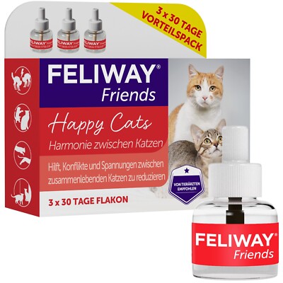 FELIWAY  FRIENDS 3x30 Tage Vorteilspack- Pheromone Lösung bei Stress mit Katzen