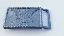 Vintage Steel Flying American Bald Eagle Belt Buckle Americana