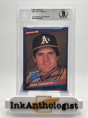 1986 Donruss #39 Jose Canseco Rookie RC Auto Autographed BAS Beckett Authentic