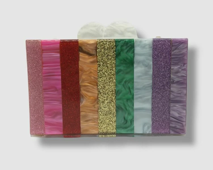 75 Bari Lynn Kid s Girl s Multicolor Glitter Striped Acrylic