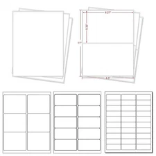 Address Shipping Labels 8.5x5.5 Self-Adhesive Blank for Laser & Inkjet Any Size