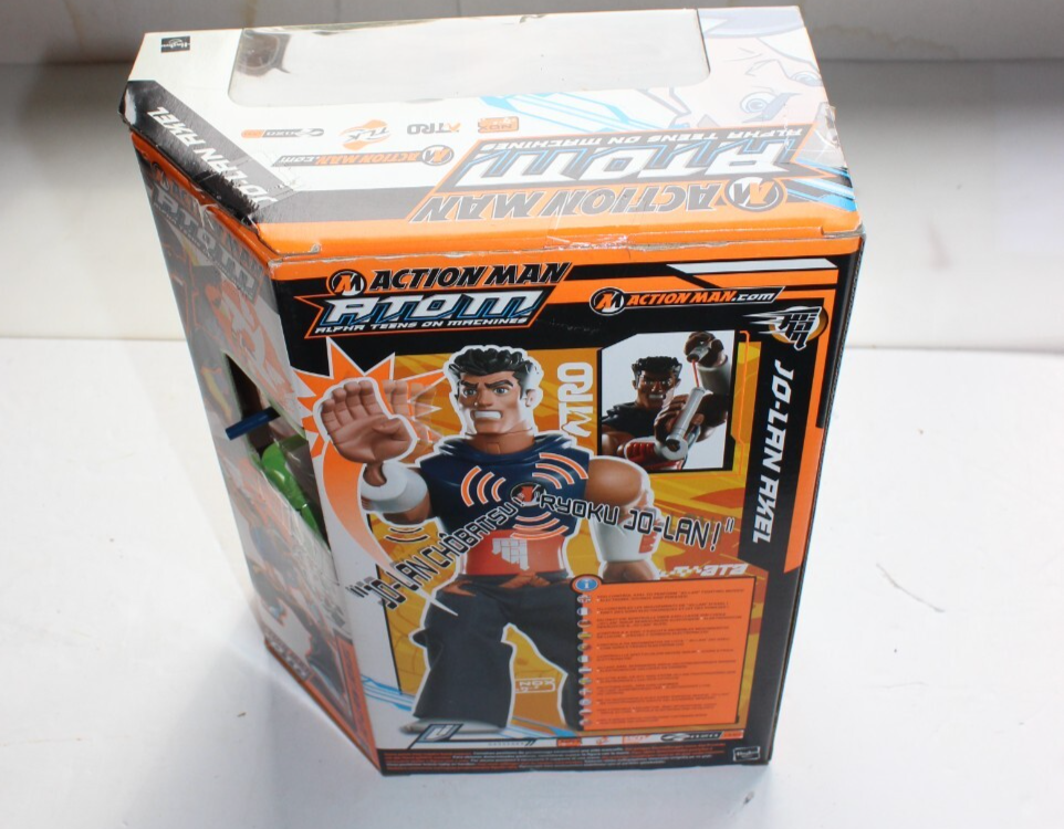 RARE 2005 ACTION MAN A.T.O.M JO LAN AXEL EUROPEAN HASBRO NEW boxed