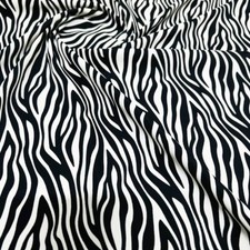 Zebra Animal Print Spandex Fabric 4-Way Stretch by Yard for Swimwear Sportwear