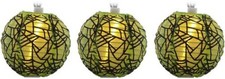 Halloween Decor Mini Paper Lantern Light String Green With Black Spiderwebs NEW