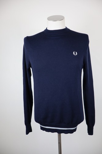 FRED PERRY MAGLIONE VINTAGE UOMO Tg. S MAN SWEATER CASUAL LANA MERINOS