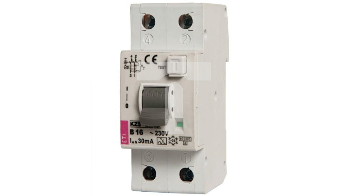 Residual overcurrent circuit breaker 2P 16A B 0.03A type A KZS-2M 0021732 /T2UK