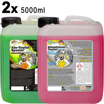 Tuga Chemie Alu-Teufel Felgenreiniger Set: rot 5L + grün 5L Autopflege
