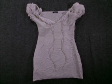 Shein Dress Womens Extra Small Off White Tie Front Peasant Rein Fair Lagenlook