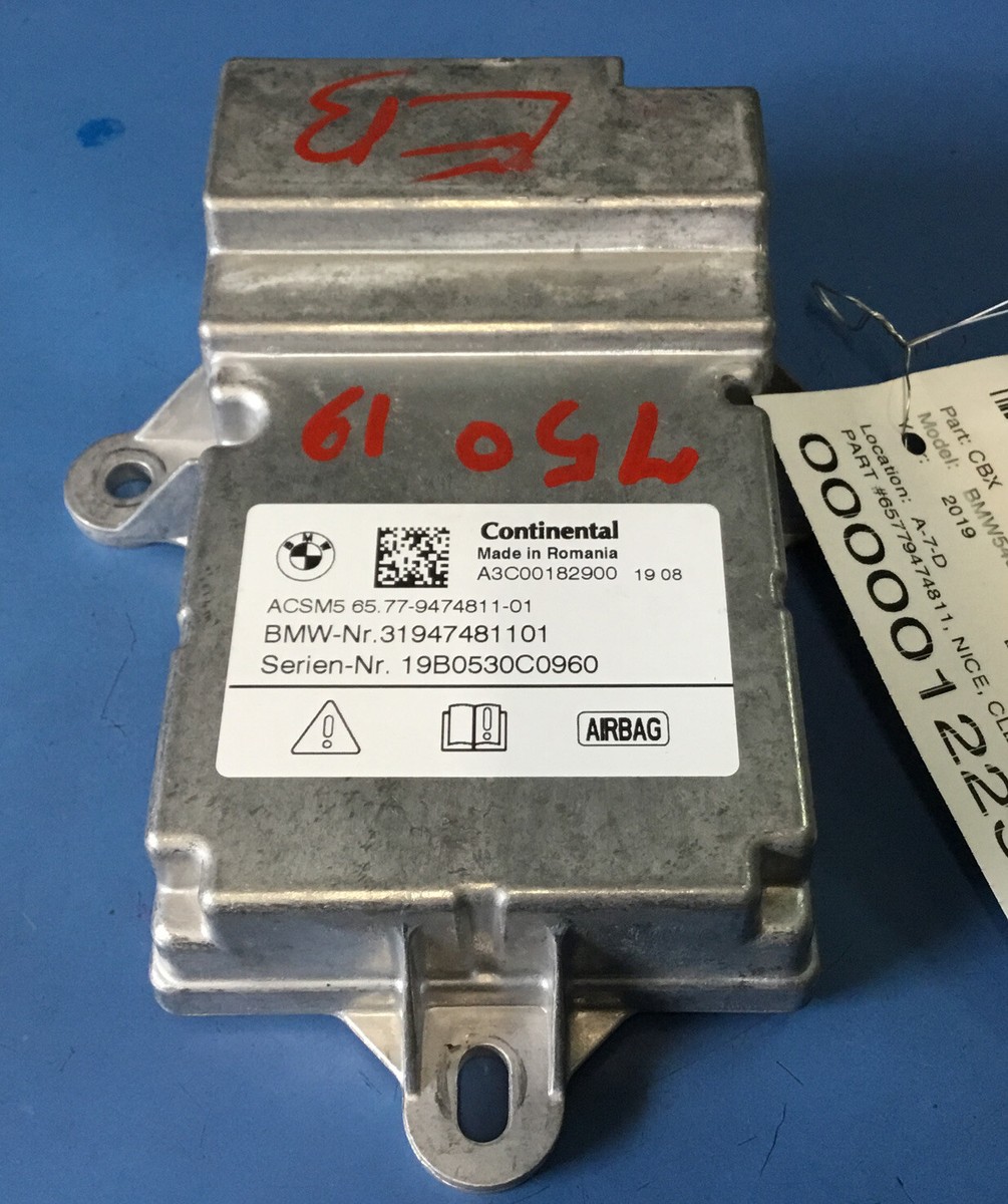 2017 2018 2019 BMW Alpina B7,M850IX SRS Diagnostic Control Module 
