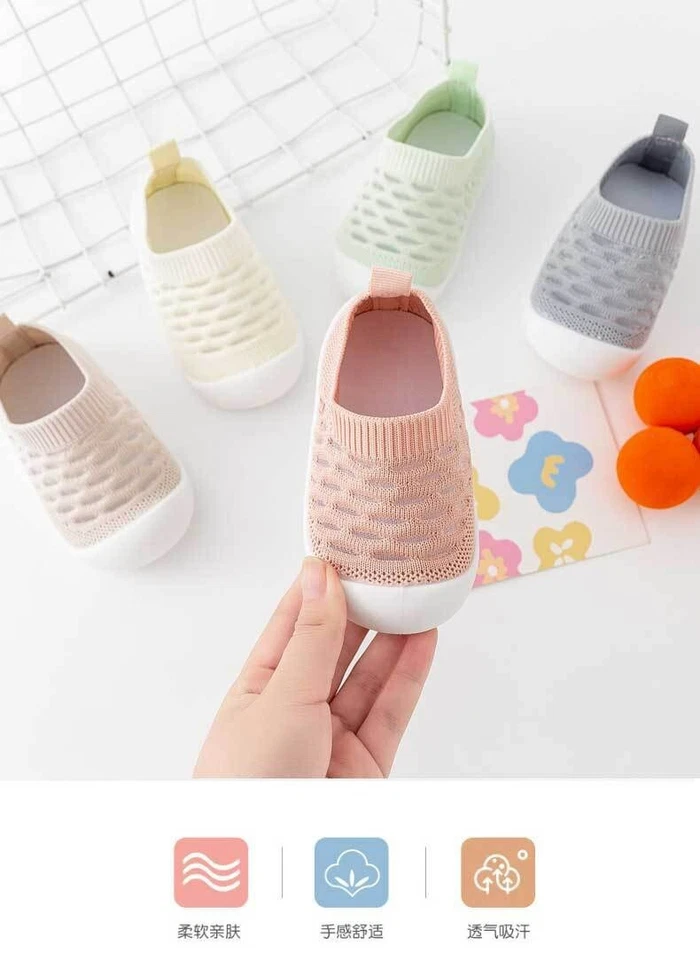 Bebé Suave Transpirable Calcetín Zapatos Primera Caminar Antideslizantes Zapatos Unisex Niño Pequeño Foto 4 de 4
