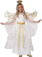 Starburst Angel White Christmas Holiday Fancy Dress Up Halloween Child Costume