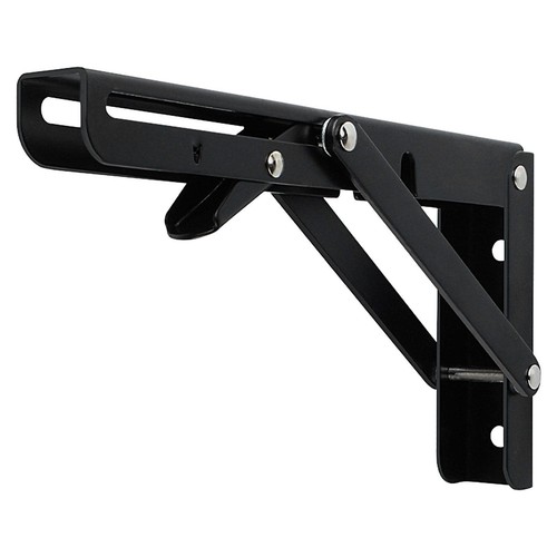 1-2 x Folding Shelf Heavy Duty Stainless Steel Brackets Collapsible Wall Mounted - Picture 2 of 17