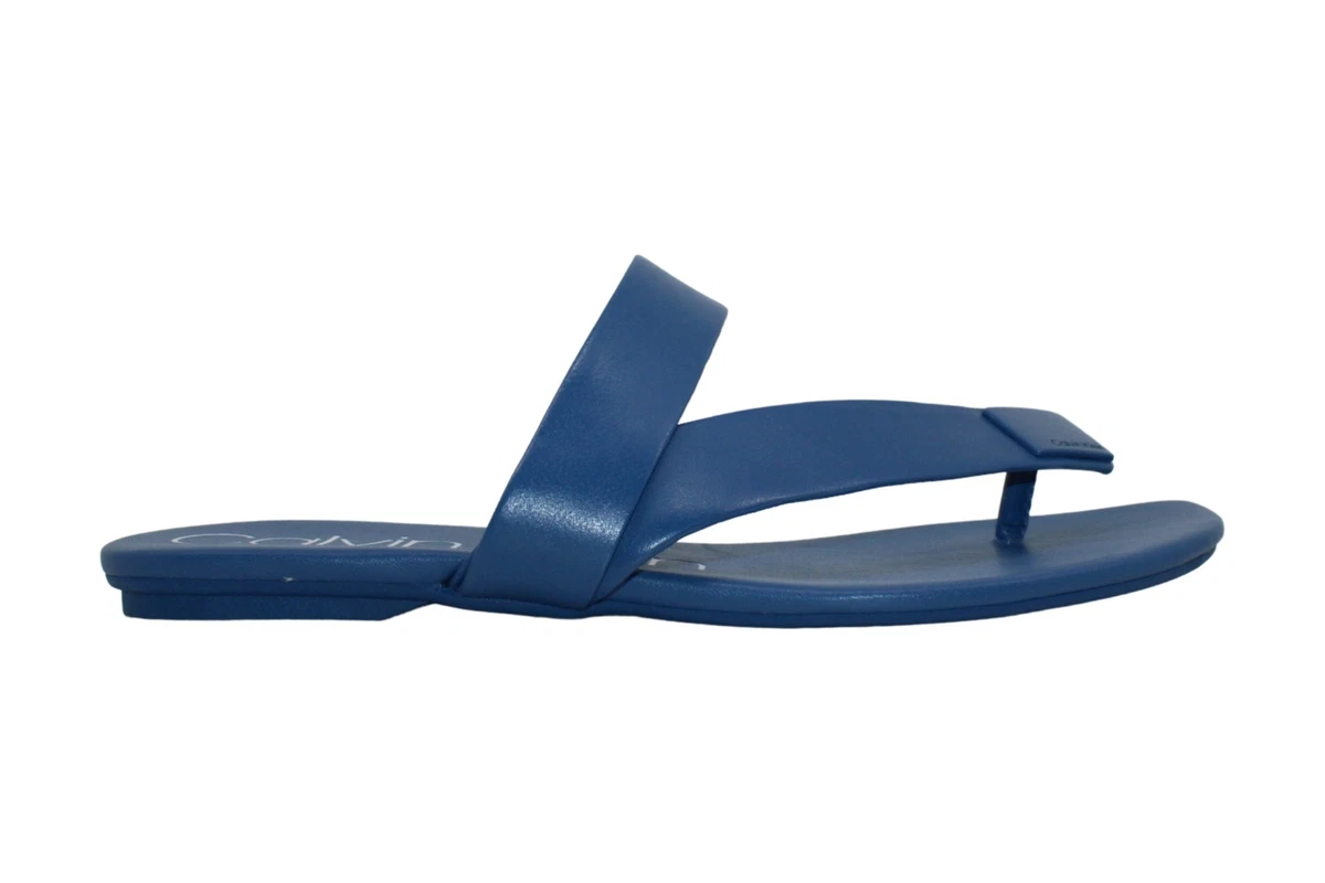 calvin klein saurin flat sandals