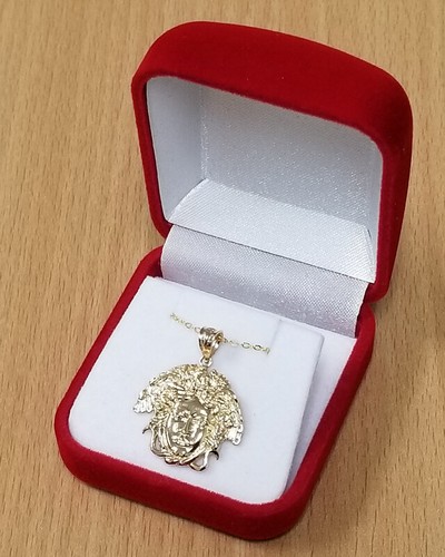 Yellow Gold Medusa Unisex Pendant (3 sizes: S/M/L, 10k/14k) - Picture 11 of 20