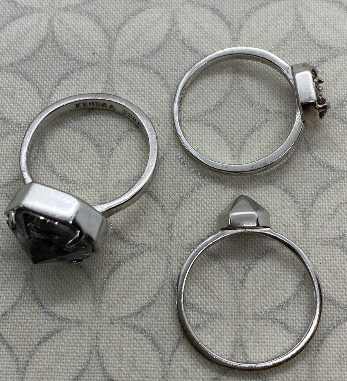 Kendra Scott Mariam Stackable Ring Set Silver ton… - image 6