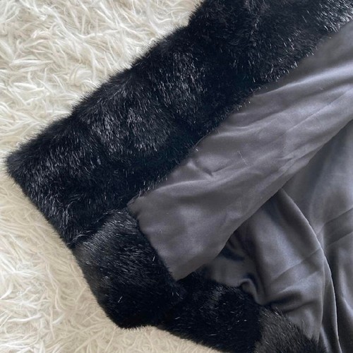 Cappotto pelliccia Kate Spade New York nero taglia 0 lunghezza 35 pollici dal Giappone - Foto 6 di 15