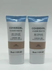COVERGIRL Clean Matte BB Cream Light 520 For Oily Skin- 1 Fl Oz (2 PACK)
